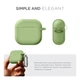 Силіконовий чохол для навушників Apple AirPods 4, Hang Case, зелений, ультратонкий захисний кейс товщиною 2 мм, захист від подряпин, пилу та ударів, компактний, з карабіном для кріплення, ArmorStandart (ARM81286) - зображення 2
