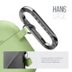Силіконовий чохол для навушників Apple AirPods 4, Hang Case, зелений, ультратонкий захисний кейс товщиною 2 мм, захист від подряпин, пилу та ударів, компактний, з карабіном для кріплення, ArmorStandart (ARM81286) - зображення 4