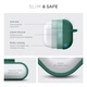 Силиконовый чехол для наушников Apple AirPods 4, Hang Case, зеленый, ультратонкий защитный кейс толщиной 2 мм, защита от царапин, пыли и ударов, компактный, с карабином для крепления, ArmorStandart (ARM81289) - изображение 3