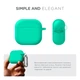 Силиконовый чехол для наушников Apple AirPods 4, Hang Case, бирюзовый, ультратонкий защитный кейс толщиной 2 мм, защита от царапин, пыли и ударов, компактный, с карабином для крепления, ArmorStandart (ARM81287) - изображение 2