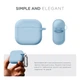 Силиконовый чехол для наушников Apple AirPods 4, Hang Case, голубой, ультратонкий защитный кейс толщиной 2 мм, защита от царапин, пыли и ударов, компактный, с карабином для крепления, ArmorStandart (ARM81283) - изображение 2