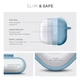 Силиконовый чехол для наушников Apple AirPods 4, Hang Case, голубой, ультратонкий защитный кейс толщиной 2 мм, защита от царапин, пыли и ударов, компактный, с карабином для крепления, ArmorStandart (ARM81283) - изображение 3