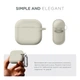 Силіконовий чохол для навушників Apple AirPods 4, Hang Case, бежевий, ультратонкий захисний кейс товщиною 2 мм, захист від подряпин, пилу та ударів, компактний, з карабіном для кріплення, ArmorStandart (ARM81279) - зображення 2