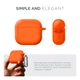 Силиконовый чехол для наушников Apple AirPods 4, Hang Case, оранжевый, ультратонкий защитный кейс толщиной 2 мм, защита от царапин, пыли и ударов, компактный, с карабином для крепления, ArmorStandart (ARM81288) - изображение 2