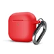 Силиконовый чехол для наушников Apple AirPods 4, Hang Case, красный, ультратонкий защитный кейс толщиной 2 мм, защита от царапин, пыли и ударов, компактный, с карабином для крепления, ArmorStandart (ARM81293) - изображение 1