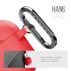 Силиконовый чехол для наушников Apple AirPods 4, Hang Case, красный, ультратонкий защитный кейс толщиной 2 мм, защита от царапин, пыли и ударов, компактный, с карабином для крепления, ArmorStandart (ARM81293) - изображение 4
