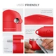 Силиконовый чехол для наушников Apple AirPods 4, Hang Case, красный, ультратонкий защитный кейс толщиной 2 мм, защита от царапин, пыли и ударов, компактный, с карабином для крепления, ArmorStandart (ARM81293) - изображение 5