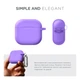 Силіконовий чохол для навушників Apple AirPods 4, Hang Case, фіолетовий, ультратонкий захисний кейс товщиною 2 мм, захист від подряпин, пилу та ударів, компактний, з карабіном для кріплення, ArmorStandart (ARM81292) - зображення 2