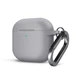 Силиконовый чехол для наушников Apple AirPods 4, Hang Case, серый, ультратонкий защитный кейс толщиной 2 мм, защита от царапин, пыли и ударов, компактный, с карабином для крепления, ArmorStandart (ARM81284) - изображение 1