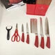 Набор кухонных ножей Edenberg EB-11098 из 12 предметов на стойке Red - изображение 4