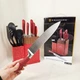 Набор кухонных ножей Edenberg EB-11098 из 12 предметов на стойке Red - изображение 7