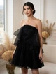 Коротка чорна ошатна сукня з пишною спідницею FashionYouWant S чорний 43247460 - зображення 2