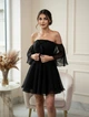 Коротка чорна ошатна сукня з пишною спідницею FashionYouWant S чорний 43247460 - зображення 4