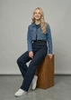 Укороченная джинсовая женская куртка Denim Co 16401 Синяя XS (на укр 40-42) - изображение 2