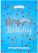 Набір святкових подарункових пакетів «Happy Birthday» поліетилен-фольга 10 шт 16х24 см Блакитний (S-2012) - зображення 1