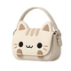 Детская сумка через плечо Lesko CY20017 Beige с котом для девочек - изображение 1