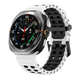 Перфорований ремінець Wave Classic для Samsung Galaxy Watch Ultra / Ultra (2025) – біло-чорний / силікон (WC834) - зображення 3