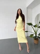 Минималистическое платье макси One size Желтое (8118) - изображение 1