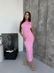 Минималистическое платье макси One size Розовое (8118) - изображение 7