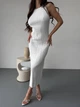 Минималистическое платье макси One size Белое (8118) - изображение 5