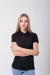 Футболка поло PREMIUM женская TvoePolo однотонная S Черное (838-01s) - изображение 1