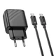 Комплект зарядного пристрою Hoco CS23A 1USB/1USB-C PD/QC 30W Type-C to Type-C Чорний - зображення 6