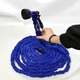 Растяжной эластичный шланг для полива сада и огорода 30м Magic Hose, набор садовый шланг для полива с распылителем на 7 режимов, MH-30-Blue - изображение 4