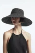 Солом'яний жіночий капелюх COS woven straw hat 1221578002 M-L Чорний - изображение 1