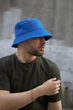 Панама базовая Intruder легкая хлопковая с оптимальными полями для города и отдыха повседневная унисекс голубая one size - изображение 3