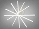 Потолочная светодиодная люстра с пультом, 102 Вт, белая, для гостиной 7010WH LED 3color dimmer - изображение 3