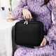Дорожная косметичка 26x23x11 см с зеркалом, отделениями для косметики и LED подсветкой Черная - изображение 6
