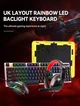Игровой комплект 4в1 T-Wolf TF-240 Gaming Combo — клавиатура, мышь, наушники с микрофоном и коврик для мыши с RGB подсветкой и 3D эффектом - изображение 5