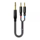 Аудиокабель переходник Jack 6.3 stereo штекер 2x Jack 3.5 mono штекеры 0.5 м Ø4.8×9.0 мм медная жила - изображение 4