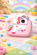 Детский фотоаппарат мгновенной печати Unicorn 48MP детская камера с термопечатью цифровая фотокамера для детей с играми экраном 2.4 дюйма селфи камерой картой памяти 32 ГБ и рулоном бумаги - изображение 7