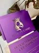 Подарочные сертификаты Beauty Card фиолетовые с объемным золотом Soft Touch (минимальный заказ 5 шт) - изображение 4