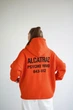Худи оверсайз женское Nadiupishou с вышивкой ALCATRAZ теплое на флисе S-M оранжевое (0171) - изображение 8