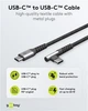 Кабель пристроїв Goobay USB Type-C M/M 0.5m (USB2.0) 60W 90° Shield Textile чорний(75.06.4658) - зображення 6