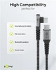 Кабель пристроїв Goobay USB Type-C M/M 0.5m (USB2.0) 60W 90° Shield Textile чорний(75.06.4658) - зображення 8