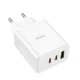 Зарядное устройство Hoco C126A Pure PD / QC 40W(2C1A)|1 USB-A, 2 Type - C адаптер с быстрой зарядкой 20W (5V/3A, 9V/2.22A, 12V/1.67A), 18W (5V/3A, 9V/2A, 12V/1.5A) - изображение 1