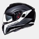 Мотошолом MT Helmets Atom Tarmac Gloss & Matt White Black Titanium XXL - зображення 1