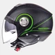 Мотошолом MT Helmets City Eleven Tron Matt Black Fluor Green S - зображення 1