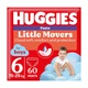 Дитячі підгузки-трусики Huggies Little Movers Pants для хлопчиків, розмір 6 (15-25 кг), 60 шт Дитячі одноразові підгузники Pants з індикатором вологи та сухістю до 12 годин Памперси трусиками пантс для дітей - зображення 1