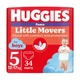 Дитячі підгузки-трусики Huggies Little Movers Pants для хлопчиків, розмір 5 (12-17 кг), 34 шт Дитячі одноразові підгузники Pants з індикатором вологи та сухістю до 12 годин Памперси трусиками пантс для дітей - зображення 1