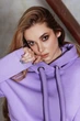 Жіноча сукня з тринитки на флісі з капюшоном та кишенями Seventeen S-M Бузковий (2000000162201) - изображение 4