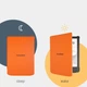 Оригинальная обложка чехол PocketBook Shell Cover для PocketBook 629 Verse Orange - изображение 8