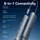 Док-станція USB3.2 Type-C --> HDMI/USB3.0/USB2.0/RJ45/SD/TF/PD 100W Hub 8-in-1 Vention - зображення 9