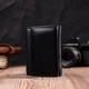 Женский горизонтальный кошелек из натуральной кожи ST Leather 19477 Черный - изображение 7