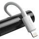 Кабель Baseus Simple Wisdom Series Fast Charging Data Cable Type-C to Lightning PD 20W 1.5м Набір 2 шт (TZCATLZJ-02) White - зображення 3