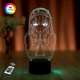 3D ночник подарочная ночная LED лампа светодиодный светильник 02 (4) с пультом ДУ 16 цветов адаптером на usb батарейках из акрила для дома спальни детской оригинальный подарок ребенку 3DTOYSLAMP - изображение 1