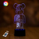 3D нічник подарункова нічна LED лампа світлодіодний світильник Kaws Bearbrick Dissected з пультом ДК 16 кольорів адаптером на usb батарейках з акрилу для будинку спальні дитячої оригінальний подарунок дитині 3DTOYSLAMP - зображення 1